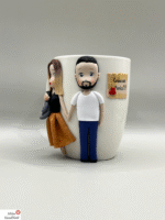 Cana Personalizata 2 figurine si un copil - imagine 4
