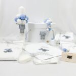 Set Trusou Botez Personalizat Elefant alb