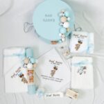 Set Trusou Botez Personalizat Ursulet Bleu parafina - imagine 4