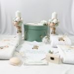 Trusou de botez personalizat cu Ursulet mint brodat