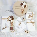 Set Trusou Botez Personalizat Ursulet brown fagure - imagine 2