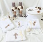 Set Trusou Botez Personalizat Ursulet brown fagure - imagine 4