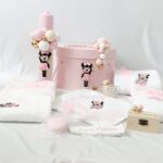 Set Trusou Botez Personalizat Minnie Mouse fagure