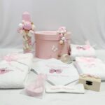 Set Trusou Botez Personalizat Fluturi auriu