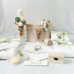 Set Trusou Catifea Ursulet Bej-Olive