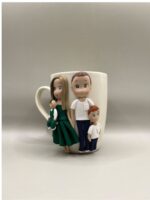 Cana personalizata 2 figurine si 2 copii