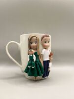 Cana personalizata 2 figurine si 2 copii