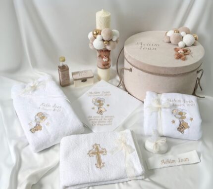 Set Trusou Catifea Ursulet Bej