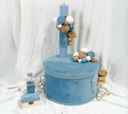 Set Cutie Trusou si Lumanare Catifea Ursulet plus_3