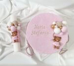 Set Cutie Trusou si Lumanare Catifea Ursulet,lut polimeric - imagine 14