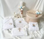 Set Trusou Botez Personalizat Ursulet Bleu parafina - imagine 8