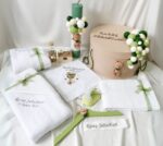 Set Trusou Botez Personalizat Ursulet Lime fagure