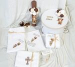 Set Trusou Botez Personalizat Ursulet brown fagure - imagine 6