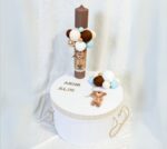 Set Trusou Botez Personalizat Ursulet brown fagure - imagine 7