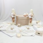 Set Trusou Catifea Ursulet Bej