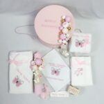 Set Trusou Botez Personalizat Fluturi auriu - imagine 2