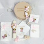 Trusou de botez personalizat cu Leu Fetita brodat - imagine 2