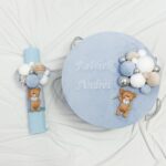 Set Cutie Trusou si Lumanare Catifea Ursulet,lut polimeric