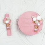 Set Cutie Trusou si Lumanare Catifea Ursulet,lut polimeric - imagine 5