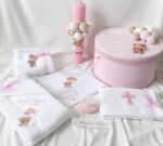 Set Trusou Catifea Ursulet Roz
