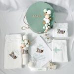 Trusou de botez personalizat cu safari brodat - imagine 2