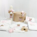 Trusou de botez personalizat cu Leu Fetita brodat