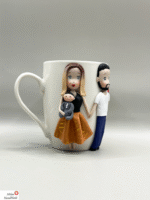 Cana Personalizata 2 figurine si un copil - imagine 3