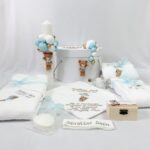Set Trusou Botez Personalizat Ursulet white